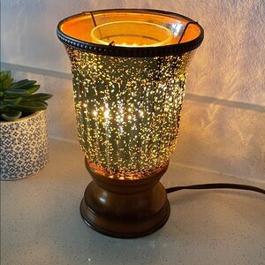 Scentsy Fluted Electric Wax Warmer in Amber and Bronze